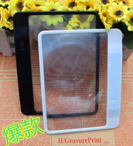 TV Paper Card Book Light Magnifier 3X Ultra Slim 4 Bright LED 18*14 Cm Frame